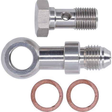 Kit Raccord Banjo Alimentation Huile Turbo avec Restricteur pour Moteur Mitsubishi EVO 1-10 4G63T 4B11T (1/5)