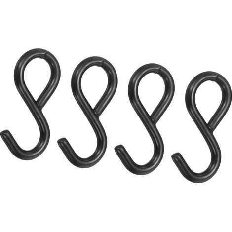 Cliquet Sangle S Crochet Charge 1102 Lbs 70mm Longueur pour 1" Arrimage Sangle Sangle Voiture Camion Remorque Paquet de 4 (1/4)