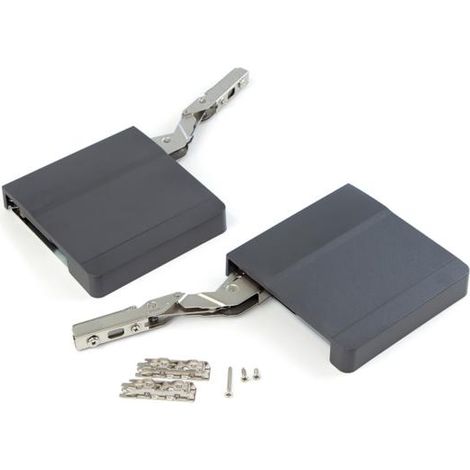 Emuca Jeu de compas de porte relevable Agile, 960 - 2040, Acier et plastique, Gris anthracite - talla
