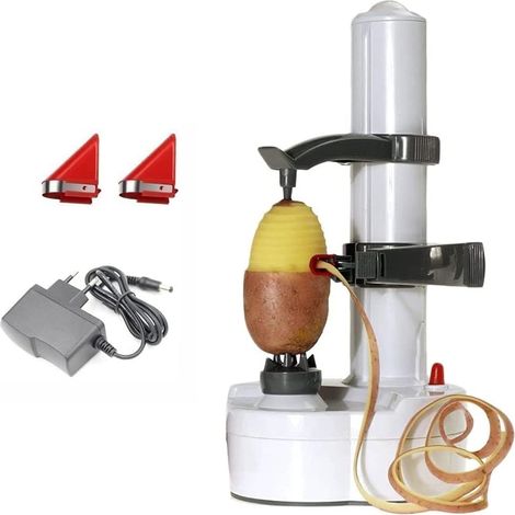 Eplucheur électrique de pommes et légumes lame en acier inoxydable pour fruits et légumes outil de cuisine pour préparer rapidement les aliments