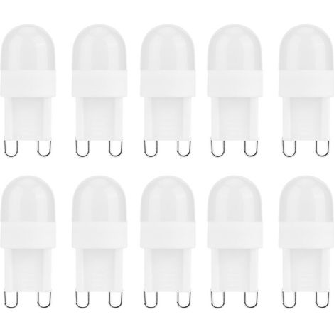 Eosnow 10Pcs LED Ampoule à Intensité Variable, G9 150Lm 1.5W 2LED Lumière Chaude Protection des Yeux Ampoules Led, 30 Watts Équivalent Halogène pour Lustre Applique Éclairage à La Maison Décoration de