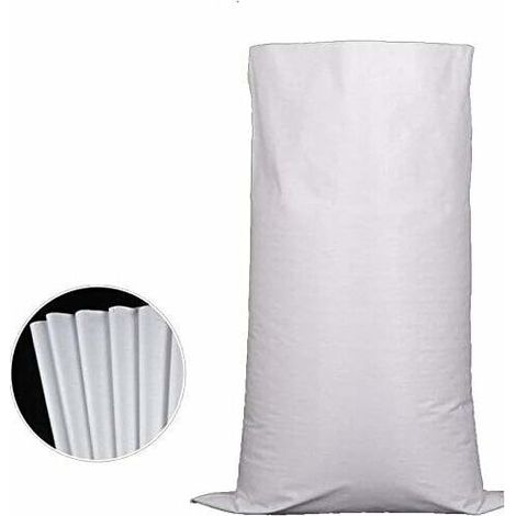 royaluxe -10 Pièces Sac à Gravats Ou Les Déchets de Jardin Sacs Tissés Blanc 60x100 cm,Sac Gravat de Grande Capacité,pour La Logistique Et Le Transport (1/5)