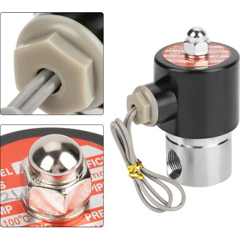 12-V-Gleichstrom-Magnetventil G3/8" aus Edelstahl 304, normalerweise geschlossen (1/5)