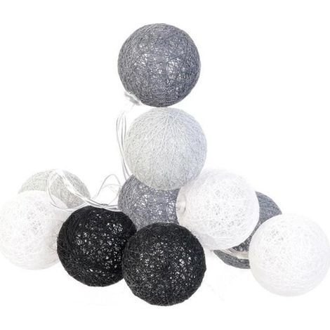 Guirlande Lumineuse À Led "10 Boules" 192cm Gris (1/4)