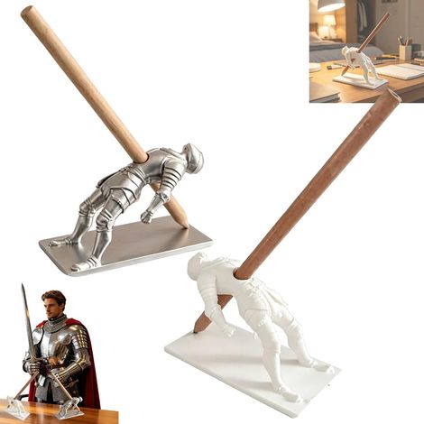 Lot de 2 porte-stylos Ninja Warrior avec épée et arme, organiseur de bureau créatif imprimé 3D avec épée, accessoires de bureau (2 lots de 2) (1/5)