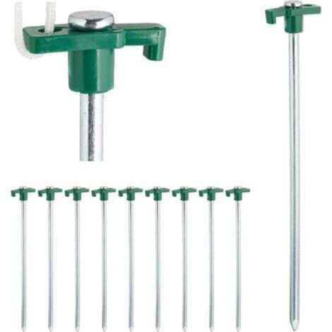 Vert Sardines, set de 10, Ancrage pour les sols durs 25 cm, Piquet, Acier zingué, Stück (1/4)