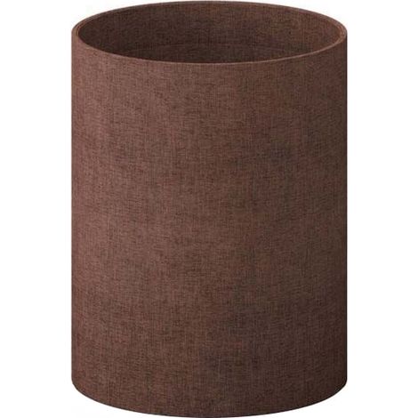 Poubelle salle de bain Bellagio/Stresa en polyester imitation lin Ø23 x h30 cm - Marron - Koh-I-Noor
