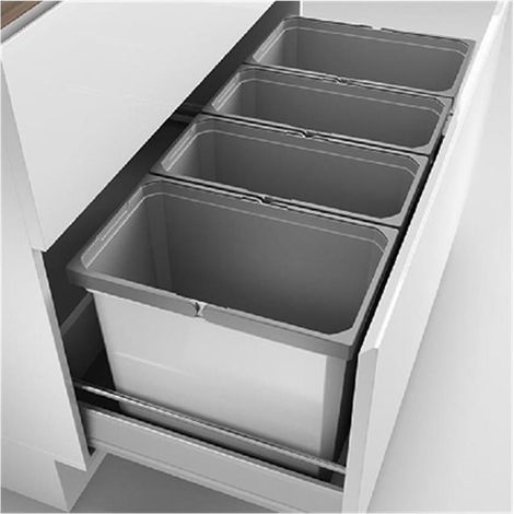 Naber Cox® Box 350 S/1000-4, Abfallsammler für vorhandene Auszüge, hellgrau (1/2)