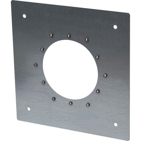 Helios FAP 200 Flansch-Anschlussplatte zu DVEC 200, Stahlblech verzinkt