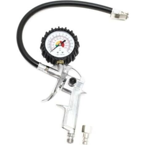 Pistolet compresseur d'air 0-16 bar manomètre pour pneus de voiture moto (1/3)