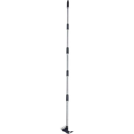 Désherbeur Manuel avec Râteau En Acier Au Carbone et Manche Ergonomique, Idéal pour Le Jardinage, 5 Volets - (1/5)