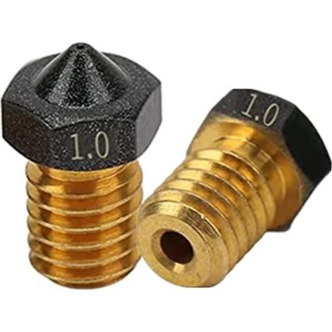 Repuestos para impresoras 3D,Boquillas de fundición volcánica E3D de 2 piezas de 1,0 mm,aptas para Ender3 Pro/CR10/S de 1,75 mm