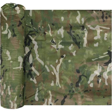 (1,5 x 8 m) Toile de camouflage occultante pour jardin jungle, avec clip, pare-soleil et filet de camouflage. (1/5)