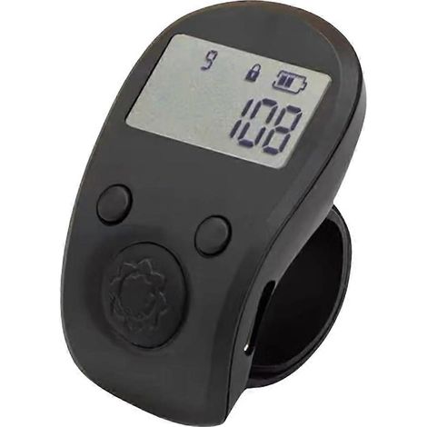Compteur de doigts numérique électroluminescent portable, marqueur à micro-points clignotants tressés, noir (1/5)
