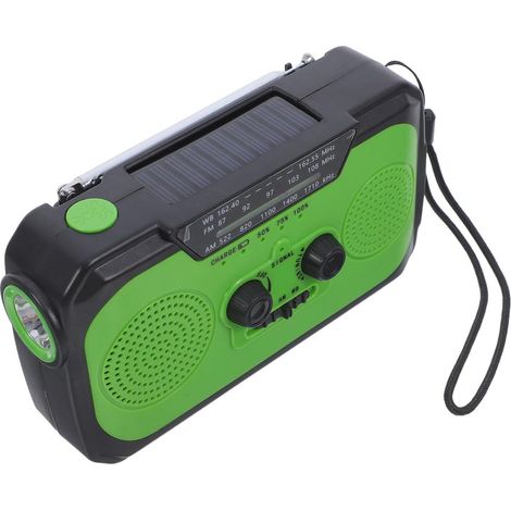 Radio d'urgence Solaire Rechargeable 2200mah Lampe LED et pour (1/5)