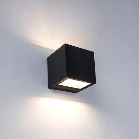 Lutec LED Wandleuchte Gemini in Schwarz-matt 9W 850lm IP54 (1/4)