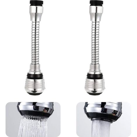 Douchette Robinet Cuisine 2 Pièces Rallonge Robinet Cuisine robinet pivotant à 360 ° tête de pulvérisateur Embout de robinet Convient (15.5cm×3.4cm) (1/5)