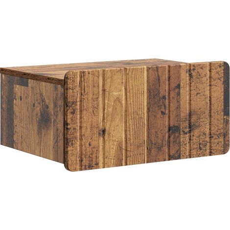 Mesita de Noche de Pared Madera envejecida 49 x 34,5 x 24 cm vidaXL