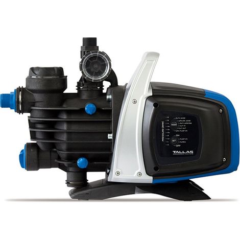 Tallas D-EBOOST 1100 Hauswasserautomat - 3.750 L/Std. - 1100W - Förderhöhe 45 m - Inkl. Wasserfilter - Trockenlaufschutz - Geräuscharm - Gartenpumpe