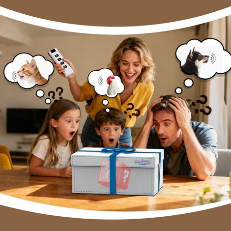 DanDiBox Überraschungsbox mit Tiergeräuschen und Bewegungen Geschenkbox mit Deckel Geschenk Surprise Box Tiergeräusche Lustige Geschenkidee (1/5)