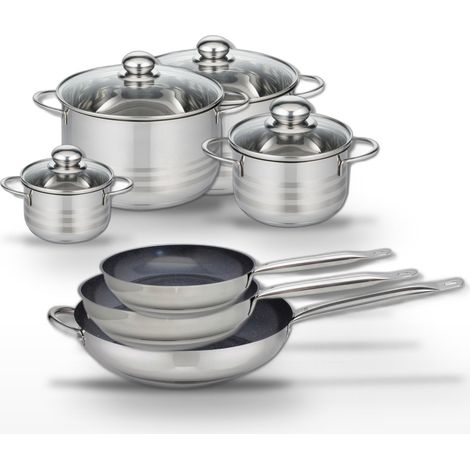 Lot de 3 Poêles céramique Elo Profi Therm Platinum 24/28/32 cm et 4 Faitouts Elo Brillant 12/16/20/24 cm (1/5)
