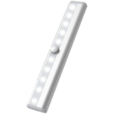 Sensor LED-Cuerpo-Humano inteligente de 10 LEDs, luz para habitación y armario, luz de armario con batería, luz nocturna, modelo 1B, blanco, 1.8 W (1/5)
