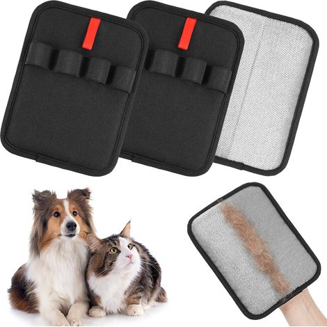 Gant Poil Chat, 2 Pièces Gant Anti Poils Animaux pour Chat Et Chien Réutilisable Gant Brosse Toilettage pour Chat Et Chien,Gant pour Enlever Les sur Canapé Tapis Vêtements