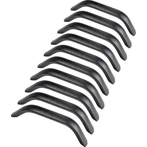 10X Poignes et boutons de tiroir Cuisine Armoire Porte Poignes Placard Tiroir Chambre Meubles Tirer Entraxe 128mm, Procd de Sablage,Noir (1/5)