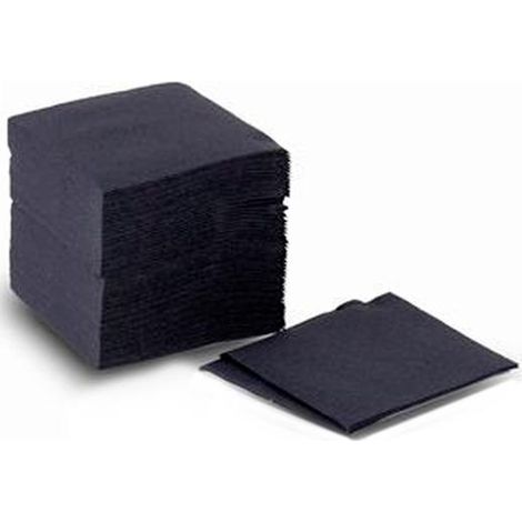 Confezione da 100 tovaglioli a 2 veli 20x20 pasta nera