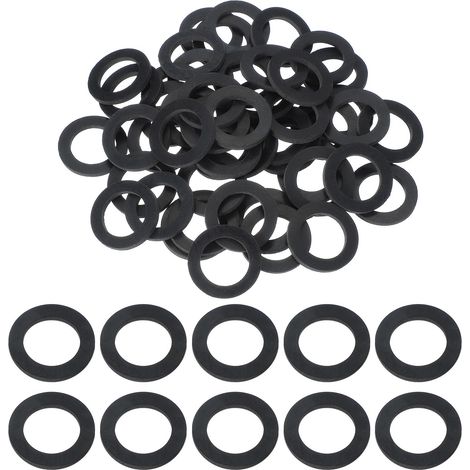 50 Pcs M25 Rondelles Plates 25mm ID 38mm OD 3.5mm Épaisseur Noir (1/5)