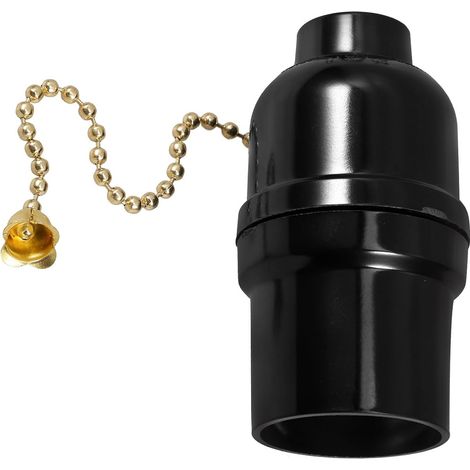 Douille À Interrupteur À Tirette E27 En ABS - Support Polyvalent Pour Lampe De Plafond Usage Commercial Et Résidentiel (1/5)