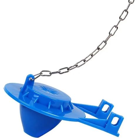 Clapet de réservoir de toilette universel 2 pouces, joint en caoutchouc durable et durable, compatible avec les normes américaines de conservation de l'eau, facile à installer, bleu (1/3)
