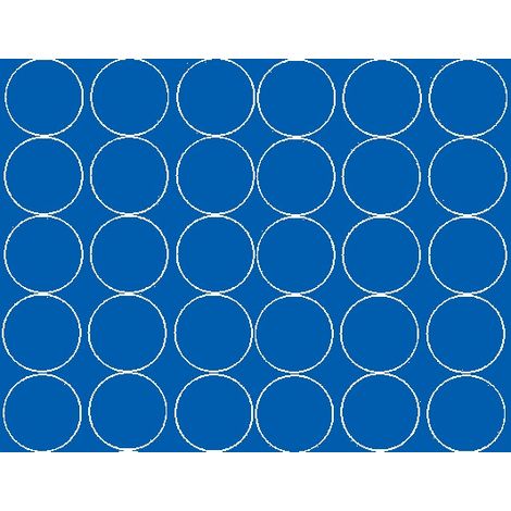 Runde Aufkleber, 7 cm Durchmesser, 30 Stück, blau matt