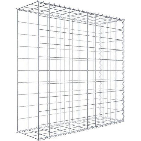 Gabiondeco - Gabion - Element de prolongation en longueur 100 cm x 100 cm x 30 cm (L x H x P). maille 10 x 10 cm. Spirale. Avert.: il manque une grille - Made in Germany (1/5)