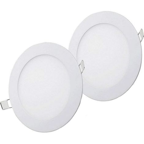 Plafond Spot Encastré Led,Blanc Froid 6500K, Lampe Panneau de Plafond, Inclut les Transformateurs, 15w,Ultraminces Rond Diamètre 195mm (1/5)