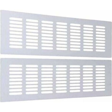 Rechteckiges Lüftungsgitter für optimale Belüftung. Rechteckiges Lüftungsgitter 80 x 400 mm, 2 Stück [weiß]. (1/5)