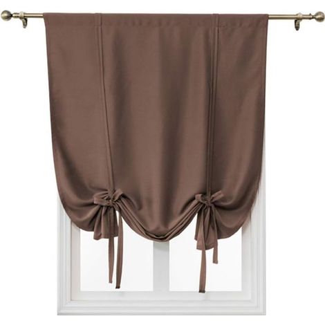 (Café, 80x120cm) Attacher Les Stores occultant Rideau de fenêtre Isolant Thermique Drapé Panneau Décoration de la Maison Balloon Shades pour Chambre (1/5)