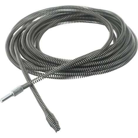 1 outil de dragage d'égout à ressort, outil de dragage de tuyaux, perceuse électrique de 5 mètres, outil de dragage d'évier, outil de dragage d'égout (10 mètres) (1/5)