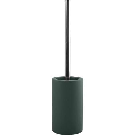Brosse WC tubulaire en porcelaine mate vert foncé