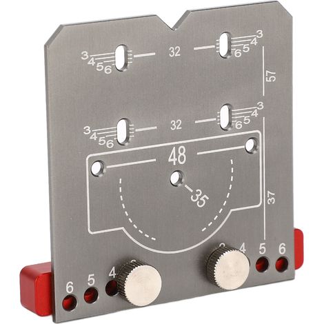 Scharnierloch-Bohrschablone aus Aluminiumlegierung, Montagehilfe für Scharniere an Schranktüren, Bohrschablone für Holzbearbeitung (1/5)
