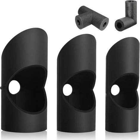 3pcs Outils de Coupe de Tuyaux en Mousse Outil de Coupe d'Isolation Tube noir, Outils de Coupe de Mousse Isolante, Outil de Coupe d'Isolation à Trois Tubes pour Outil de Coupe de 3.8/4.5/5.3 cm (1/5)