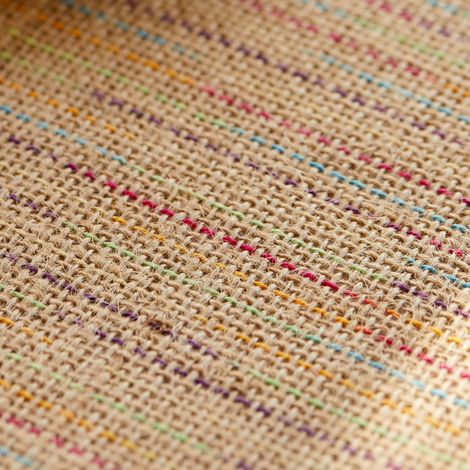 Tissu toile de jute multicolore 280g/m2 Naturel 145 cm