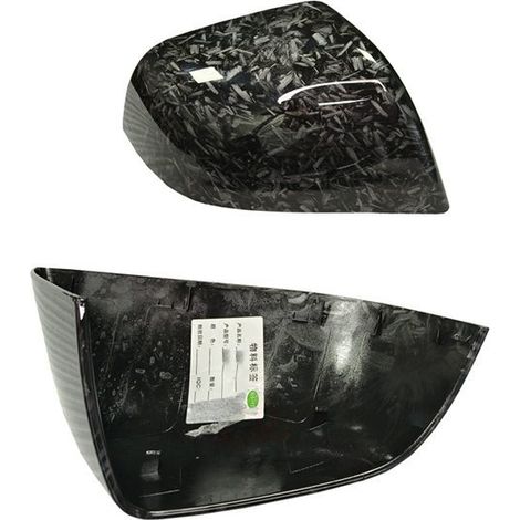 1 pair of water transfer forged texture rearview mirror covers for Tesla Model 3 (1/4)