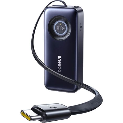 Baseus EnerCore CR11 Power Bank da 20000 mAh e 67 W con cavo USB-C retrattile - Nero (1/5)