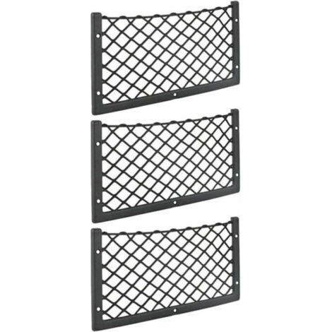 - Lot de 3 filets de rangement pour voiture - 36 x 18 cm - Haute élasticité, filet de rangement pour bagages, magazines - T4 T5 T6 - Pour van, caravane, camping-car, camion (1/5)