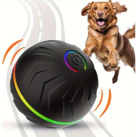 BelleRise - Balle pour chien intelligente et ludique — Jouet interactif pour animaux avec lumières colorées et jusqu'à 4 heures d'autonomie