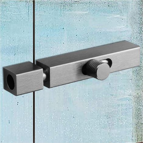 Serrure à poignée à bascule pour porte-fenêtre, pêne dormant, verrou de sécurité pour porte intérieure (gris) (1/5)