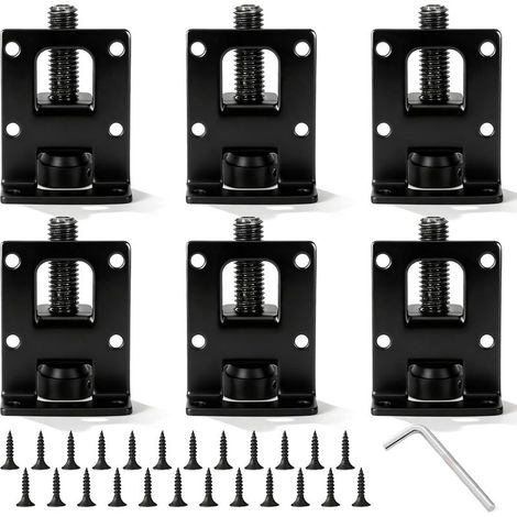 Lot de8 pieds de nivellement de meubles,pieds réglables avec vis et clé,pieds de nivellement robustes pour table,armoires,établi (1/5)