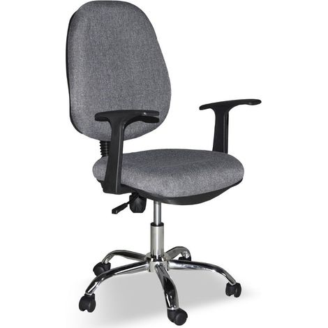 Poltrona CR415 tessuto grigio 98x57x46 cm (1/4)