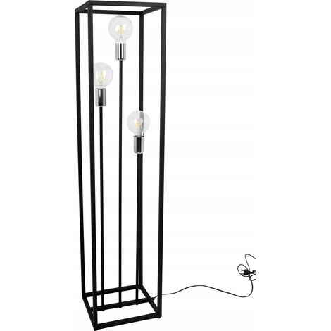 LAMPADAIRE SUR PIED MÉTAL NOIR 130 CM